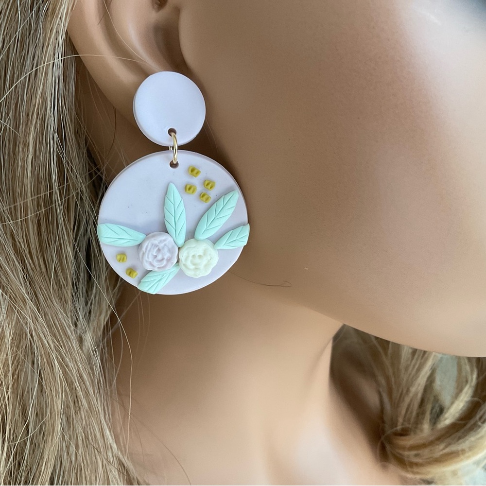 Flower Clay Earrings